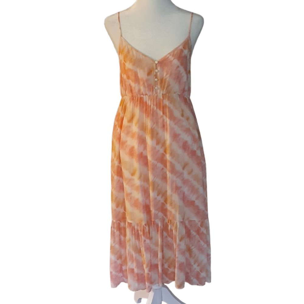 Rails (Delilih) sunset tie die dress.) Pink & White